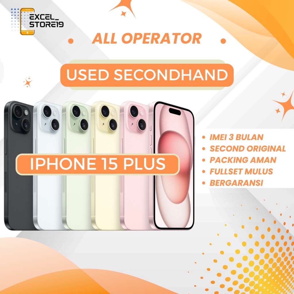 Iphone 15 Plus 128Gb / 256Gb / 512Gb Second Fullset