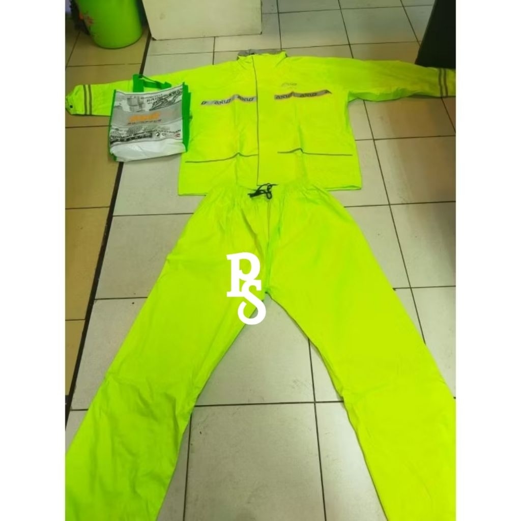 Jas Hujan Axio 882 A Original / Setelan Axio Asli Hijau Stabilo Promo