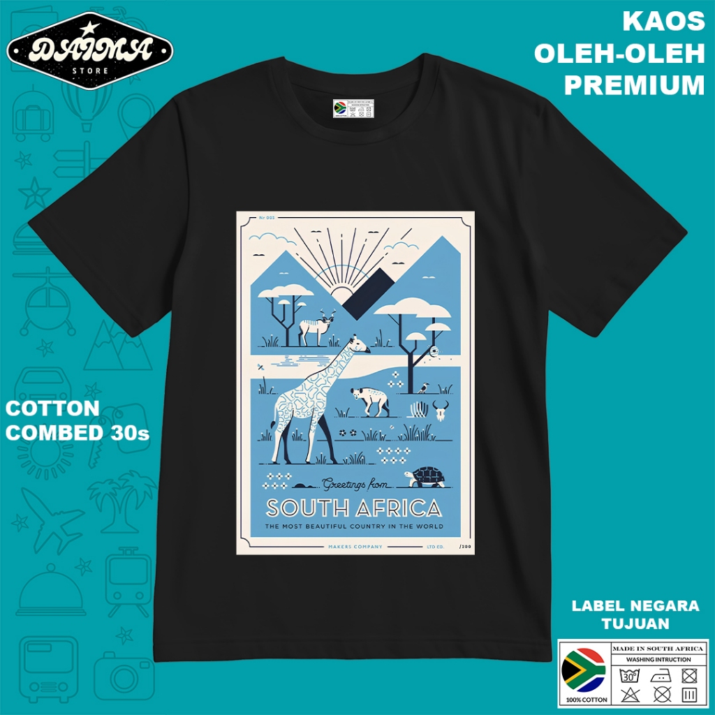 KAOS OLEH OLEH AFRIKA 50  PAKAI TAG LABEL AFRIKA ASLI BAJU SOUVENIR PREMIUM GIFT