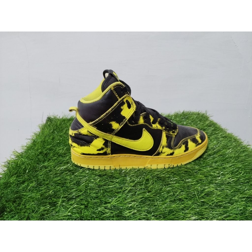Nike Dunk High 1985 Yellow Acid Wash Size 43