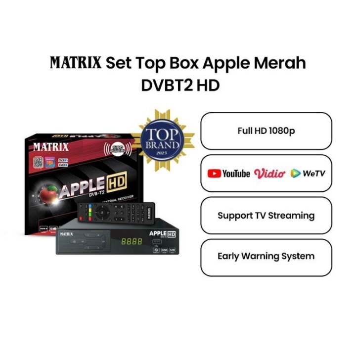 MATRIX  Set Top Box Apple Merah DVBT2 HD