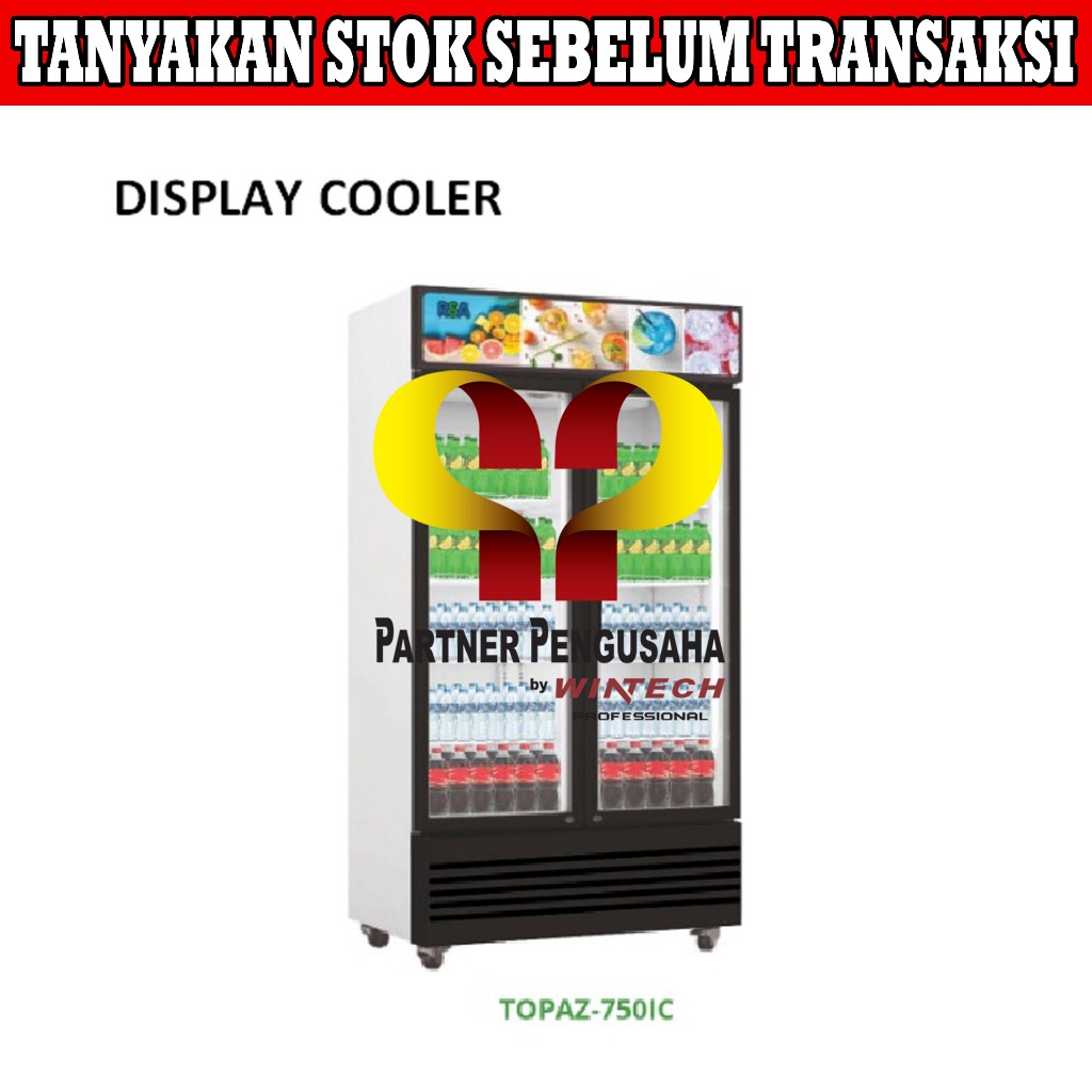 RSA TOPAZ-750IC Showcase 2 Pintu Display Cooler Lemari Pendingin Minuman