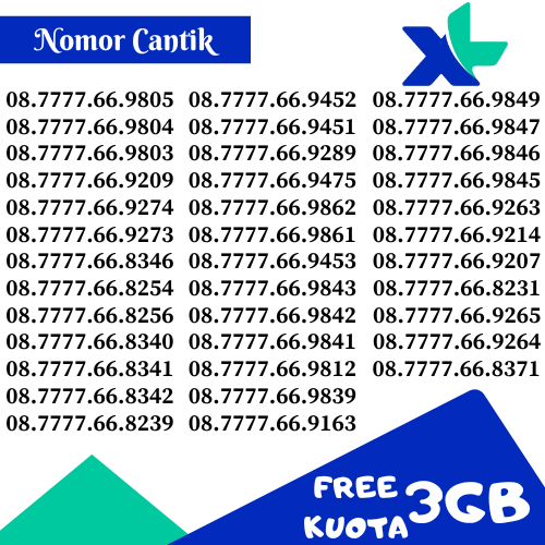 NOMOR CANTIK XL OK SERI 777.66
