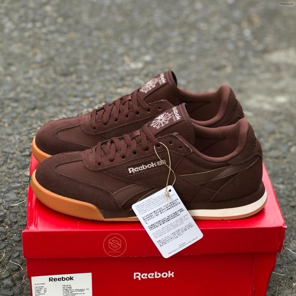 Sneakers Reebok Classic Leather Campio XT Suede Dark Brown White Black Gum Original