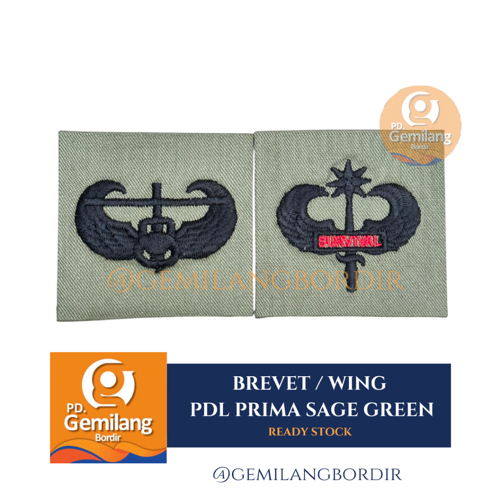 PDL Prima Sage Green | Brevet PDL Sage Green | Wing Survival - Mobud Refling | PDL TNI Sage Green