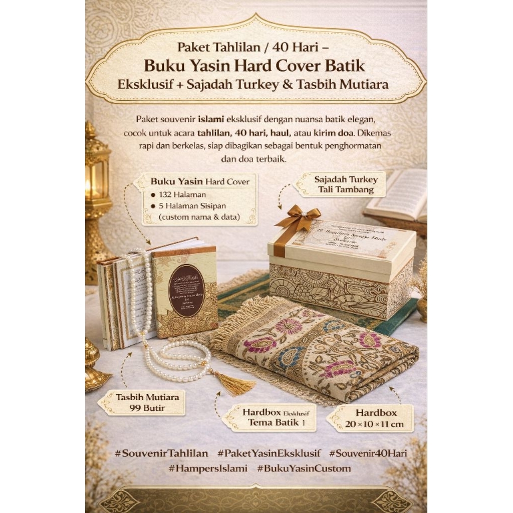 Souvenir Pengajian 40 Hari exclusive/Hampers pengajian 100 hari/Hampers Tahlilan