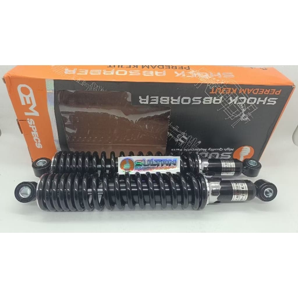 SHOCK BELAKANG BEBAN BERAT 340 MM WARNA HITAM MEREK SULTAN