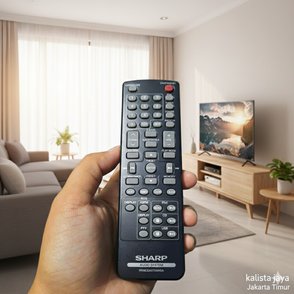 REMOTE REMOT DVD HOME THEATER SHARP RRMCGA272AWSA ORIGINAL ASLI
