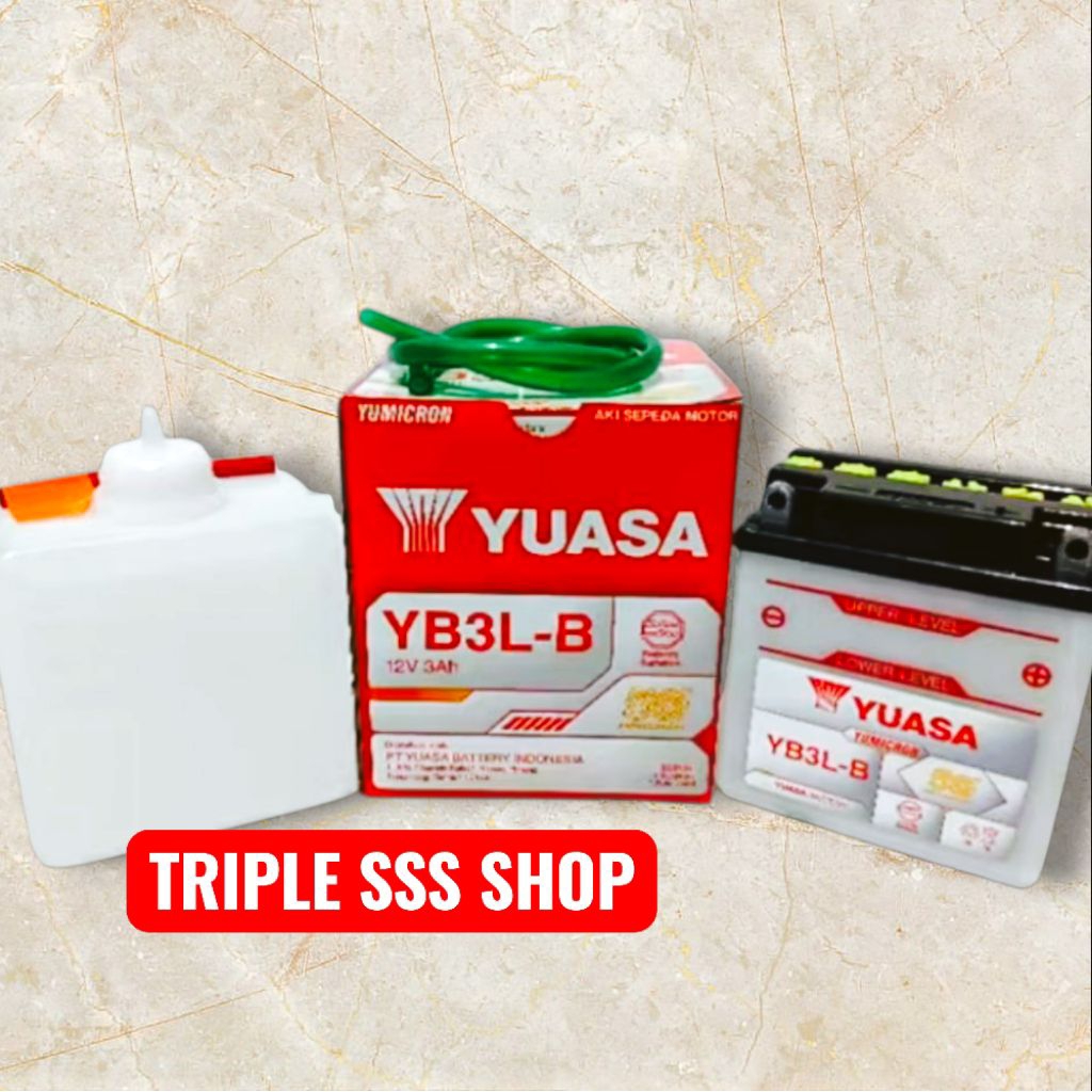 AKI YUASA YB3L-B ACCU YB3LB 12 VOLT 3 AMPERE YAMAHA RX KING RX K / SATRIA 2 TAK HIU
