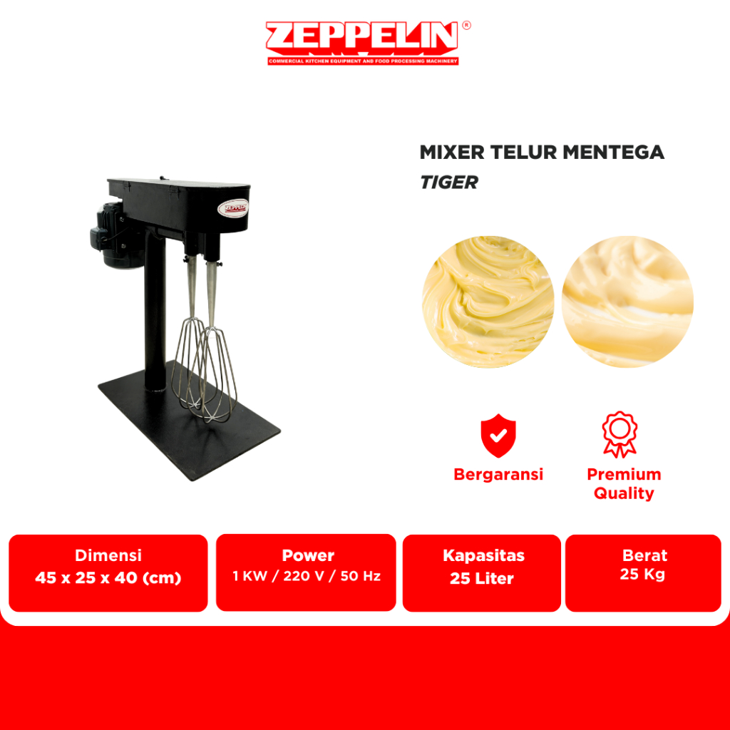 Zeppelin Mixer Telur Mentega Tiger