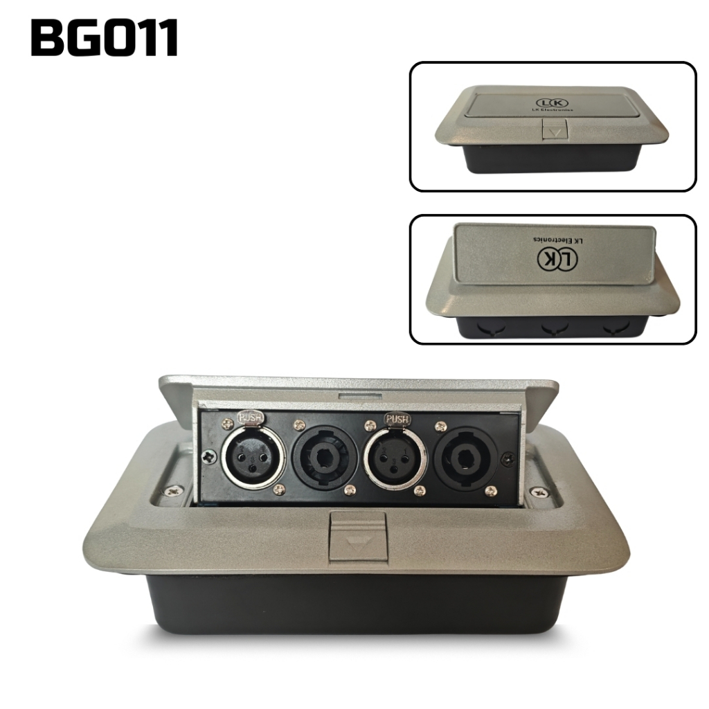 Eagle Pop-Up AV Plate With 4 Pole Speaker Connectors & 3 Pin XLR Connectors