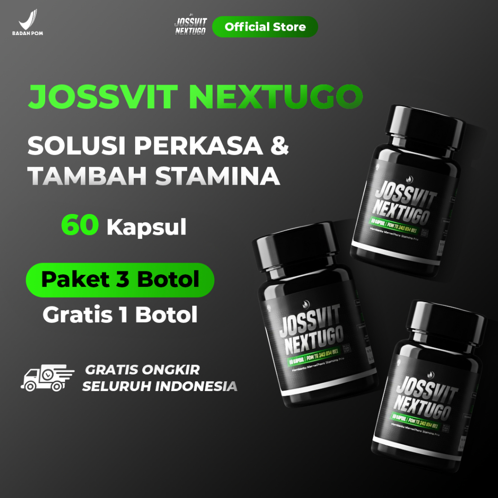 PAKET HEMAT - JossVIT Nextugo Original - Gratis 1 Botol 60 Kapsul