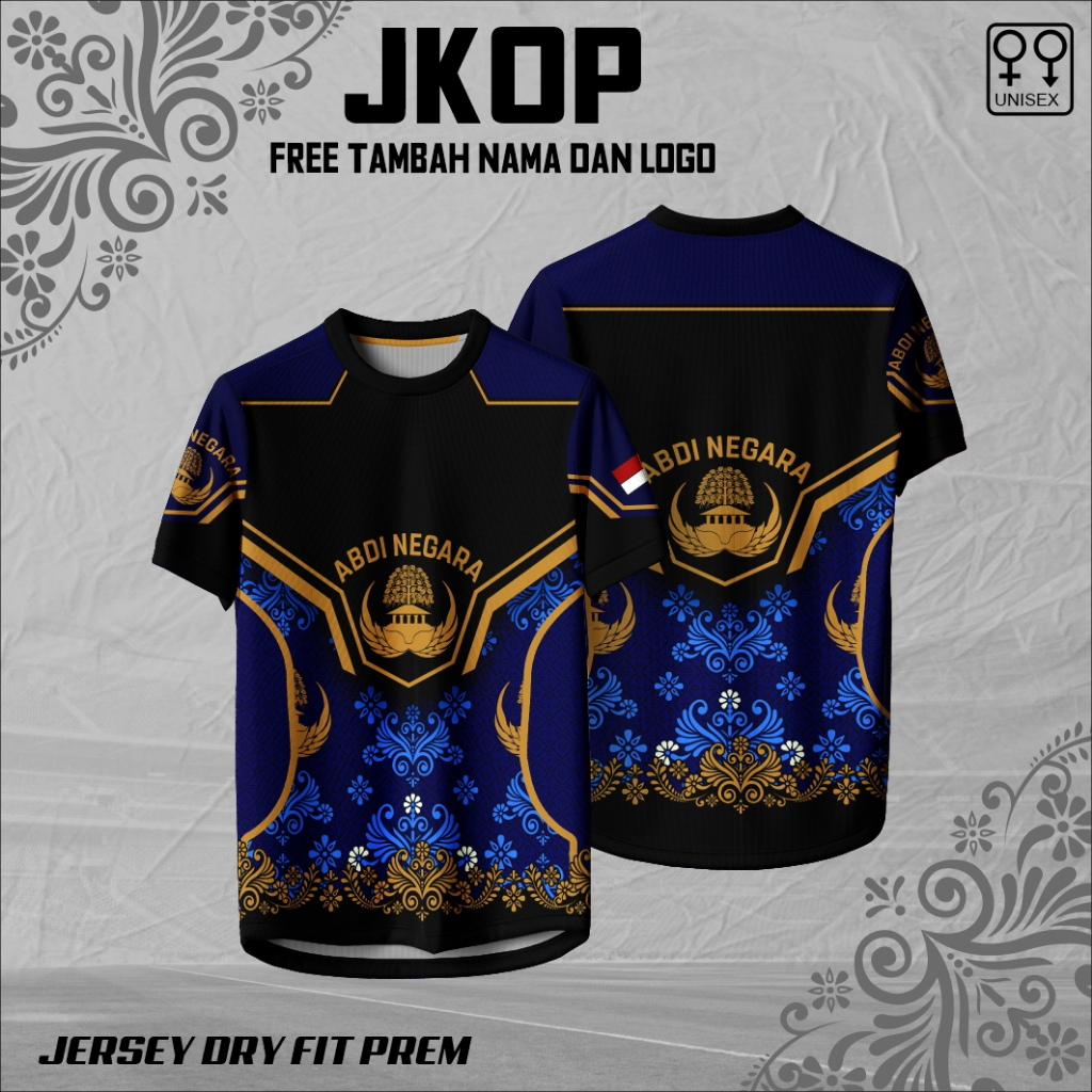 Jersey Korpri Pola Pria atau Wanita baju  PNS full prinitng premium Kaos abdi negara