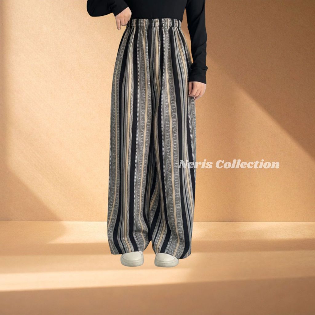 Celana Kulot Gajah Jumbo Bahan Katun Motif Rayon Premium Kekinian