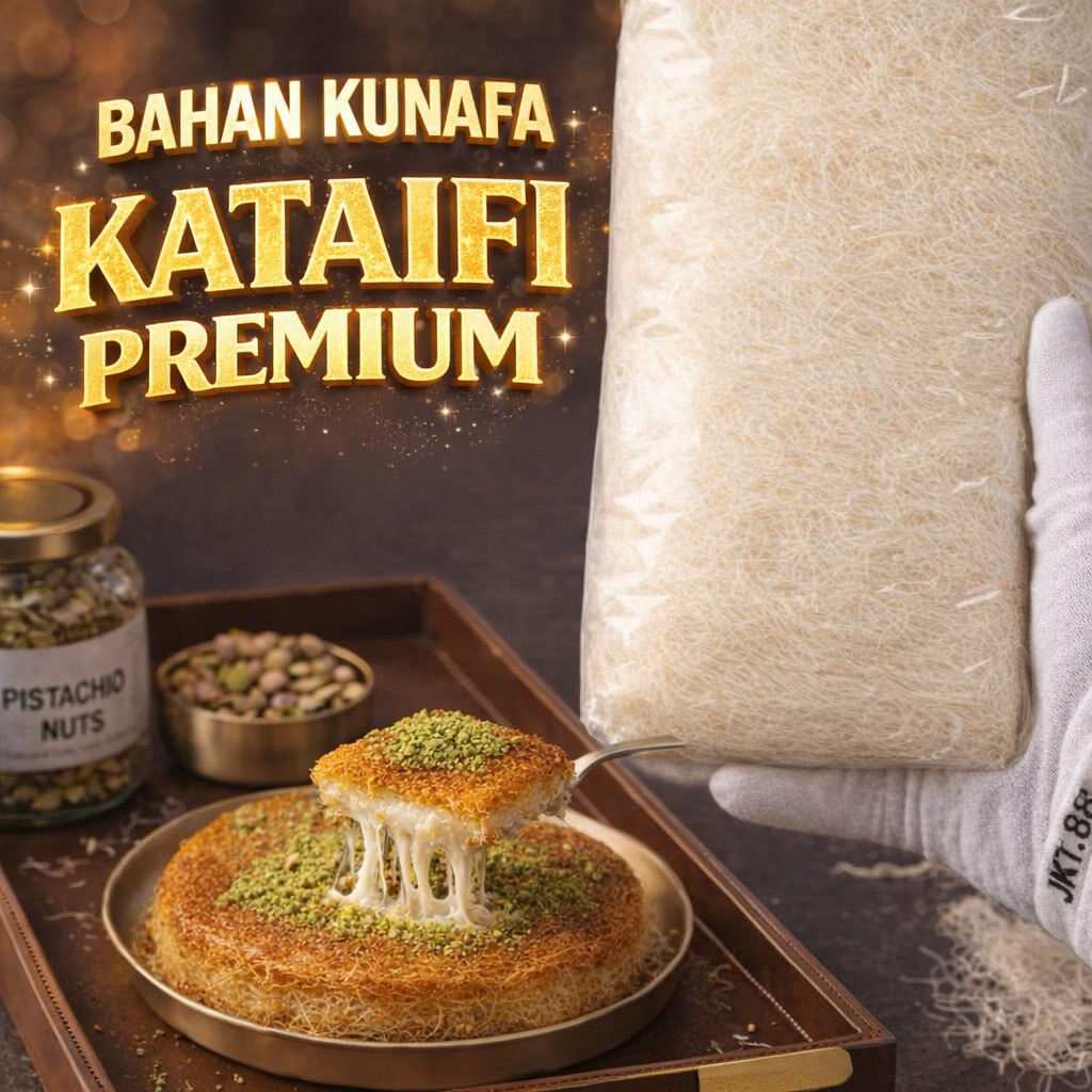 Adonan Pastry Serat Halus untuk Dessert Kunafa dan Baklava, Kemasan 500 Gram
