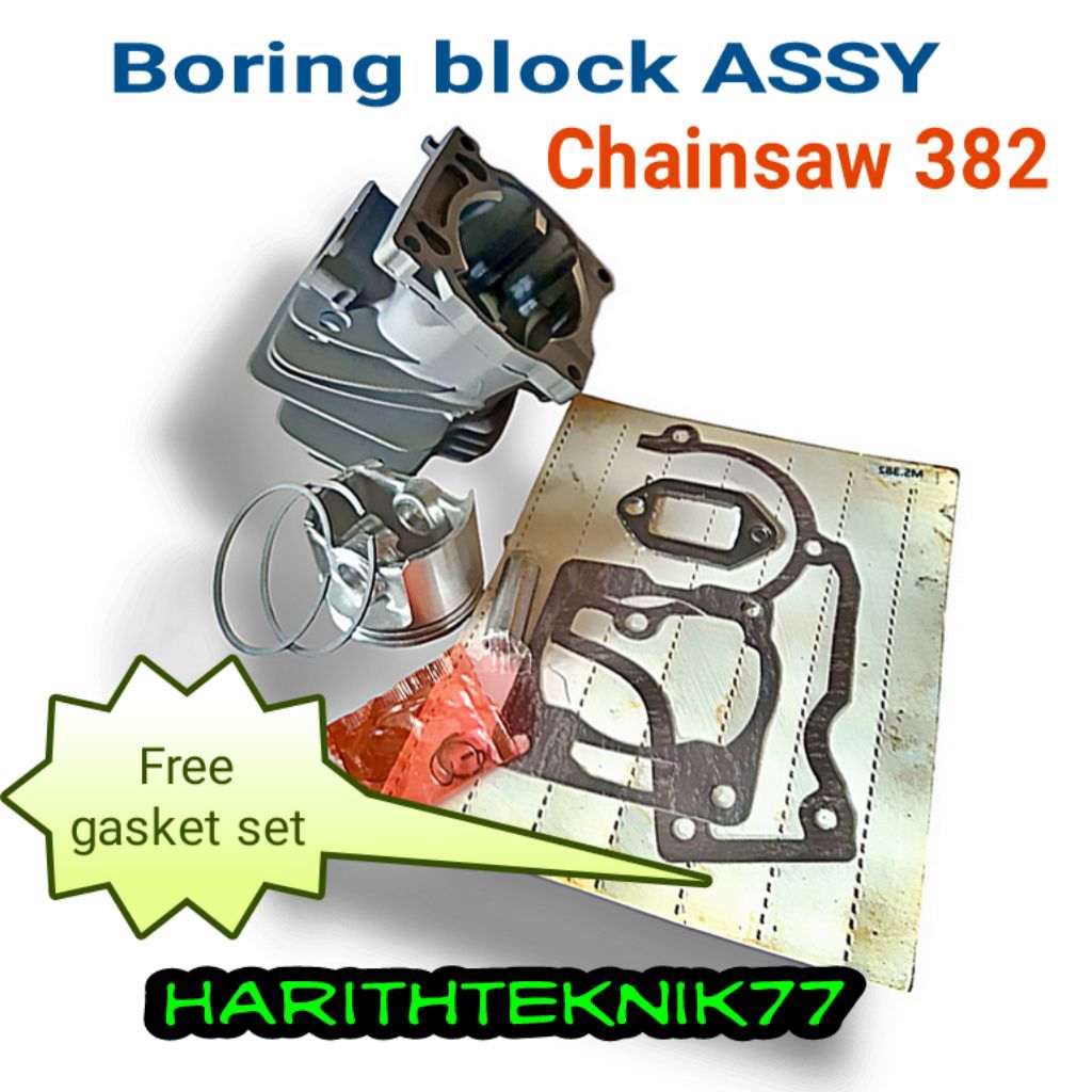 Blok boring chainsaw 382 gergaji mesin