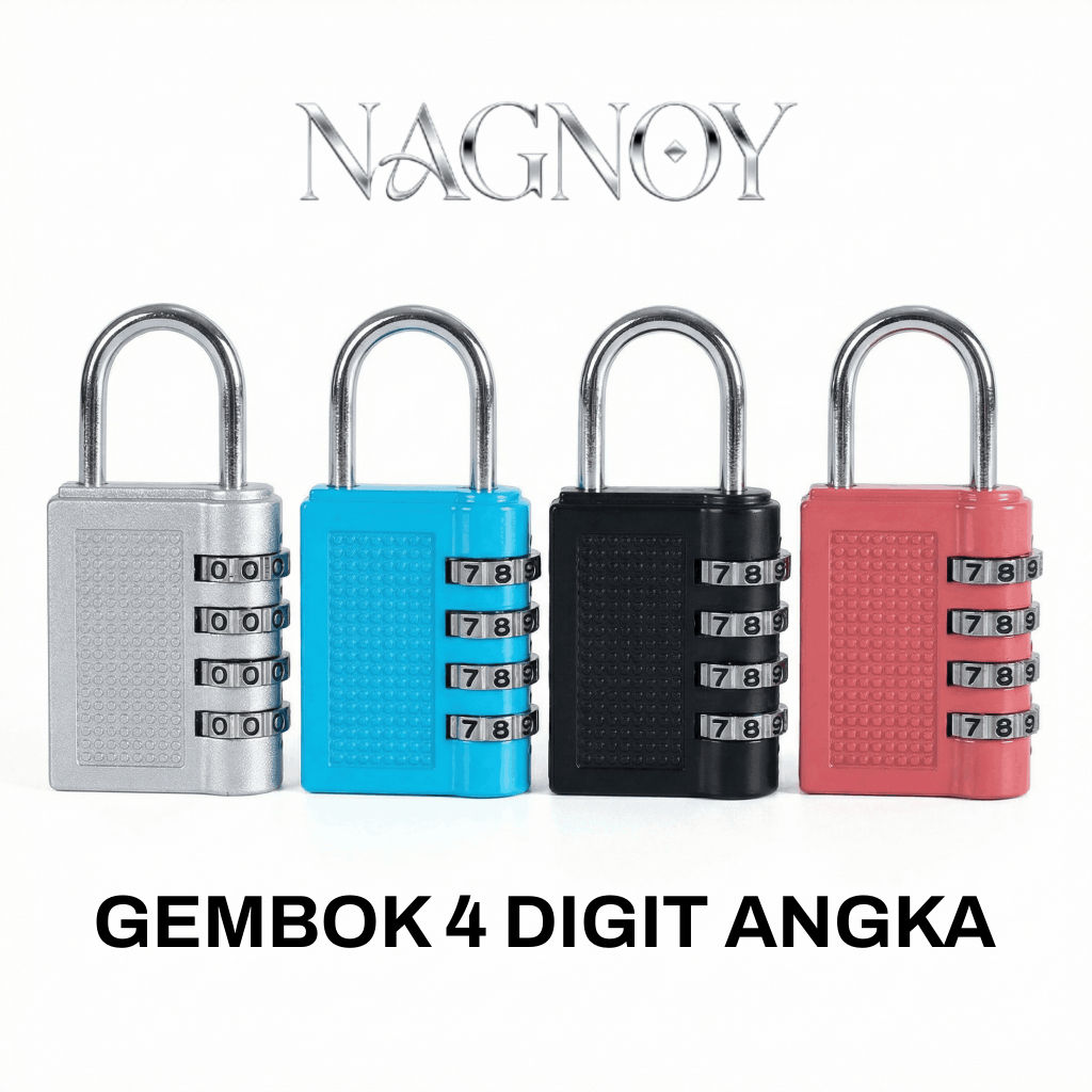 Gembok 4 Digit Angka Kode Multifungsi / Gembok Kombinasi Koper Tas Laci Lemari Gembok Mini
