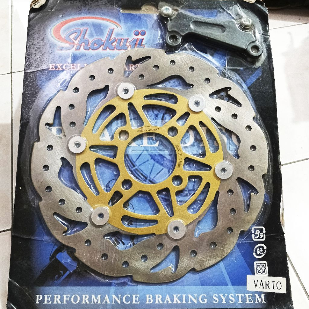 PIRINGAN CAKRAM + BRAKET BELAKANG VARIO  braket kaliper shokuji  Vario 125 Vario 150 Beat Scoopy 3.5