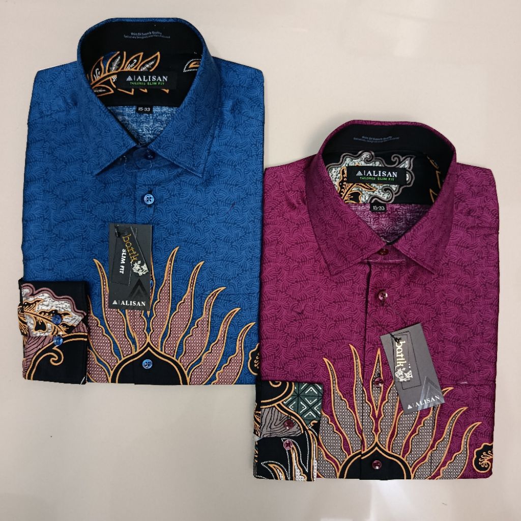 LENGAN PANJANG ALISAN Batik Printing Motif Daun Alga Slimfit
