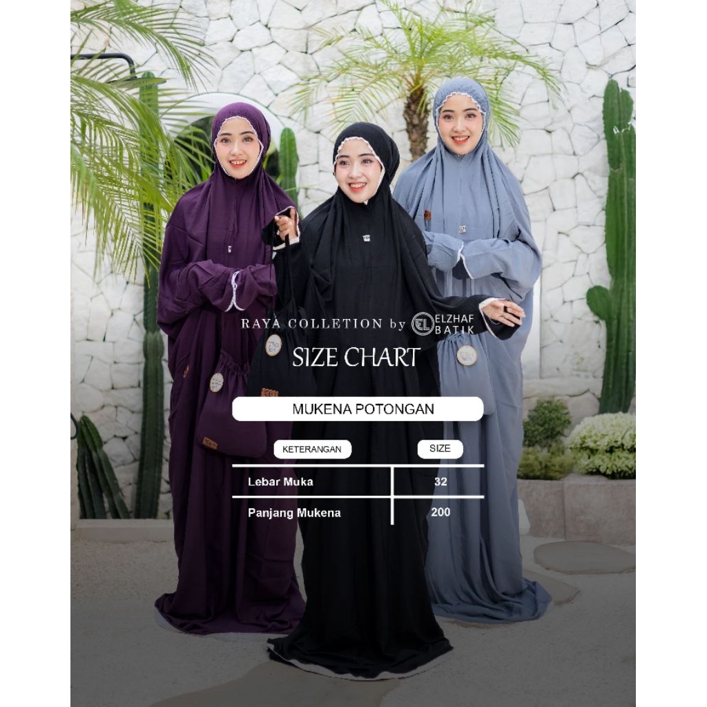 MUKENA POLOS MOTIF POTONGAN & TERUSAN BY ELZHAF BATIK | Mukena Malaman ELZHAF
