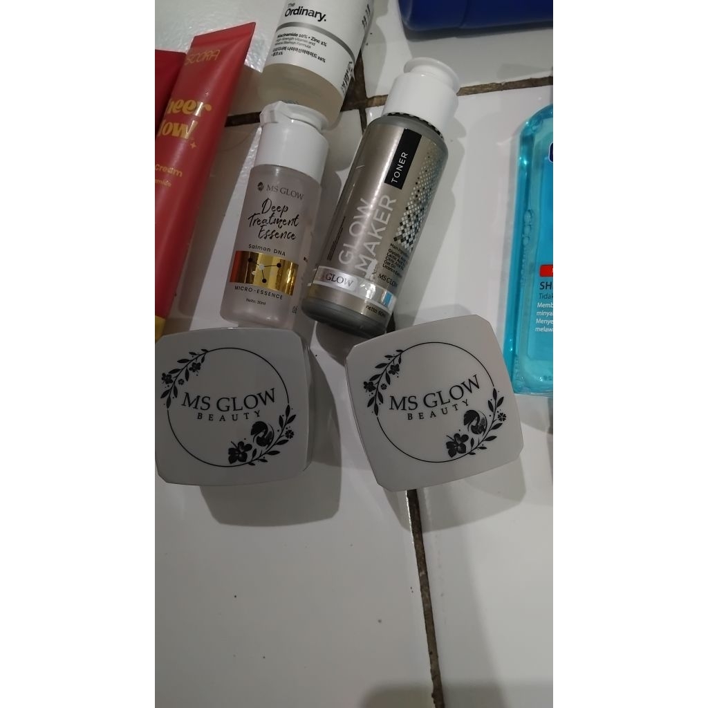 pl preloved ms glow msglow day cream night cream toner glow maker essence deep treatment whitening s