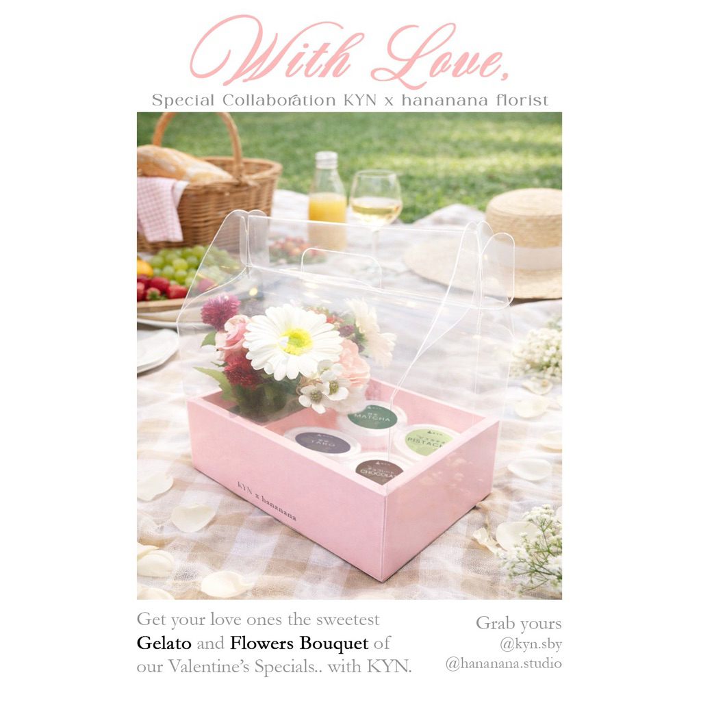 KYN Flower Gelato Bouquet | Hampers Buket Bunga Gelato | Ready Stock