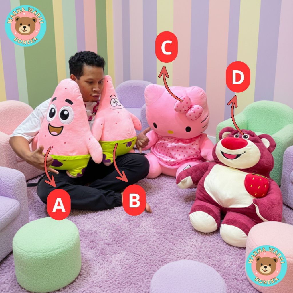 Boneka Patrick Boneka Hello Kitty Boneka Lotso Jumbo Premium