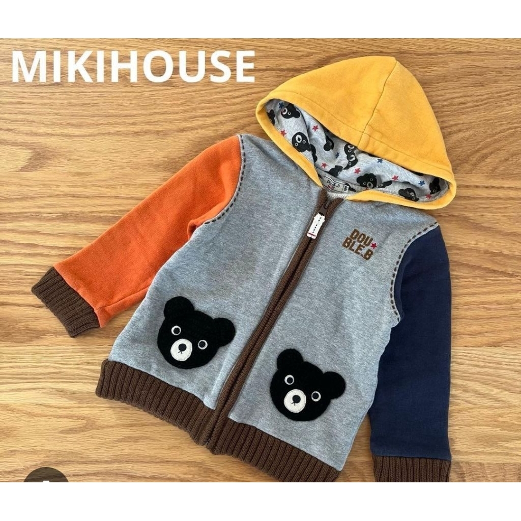 MIKI HOUSE JAKET HOODIE ANAK BABY LIKE NEW RAJUT SWEATER PL
