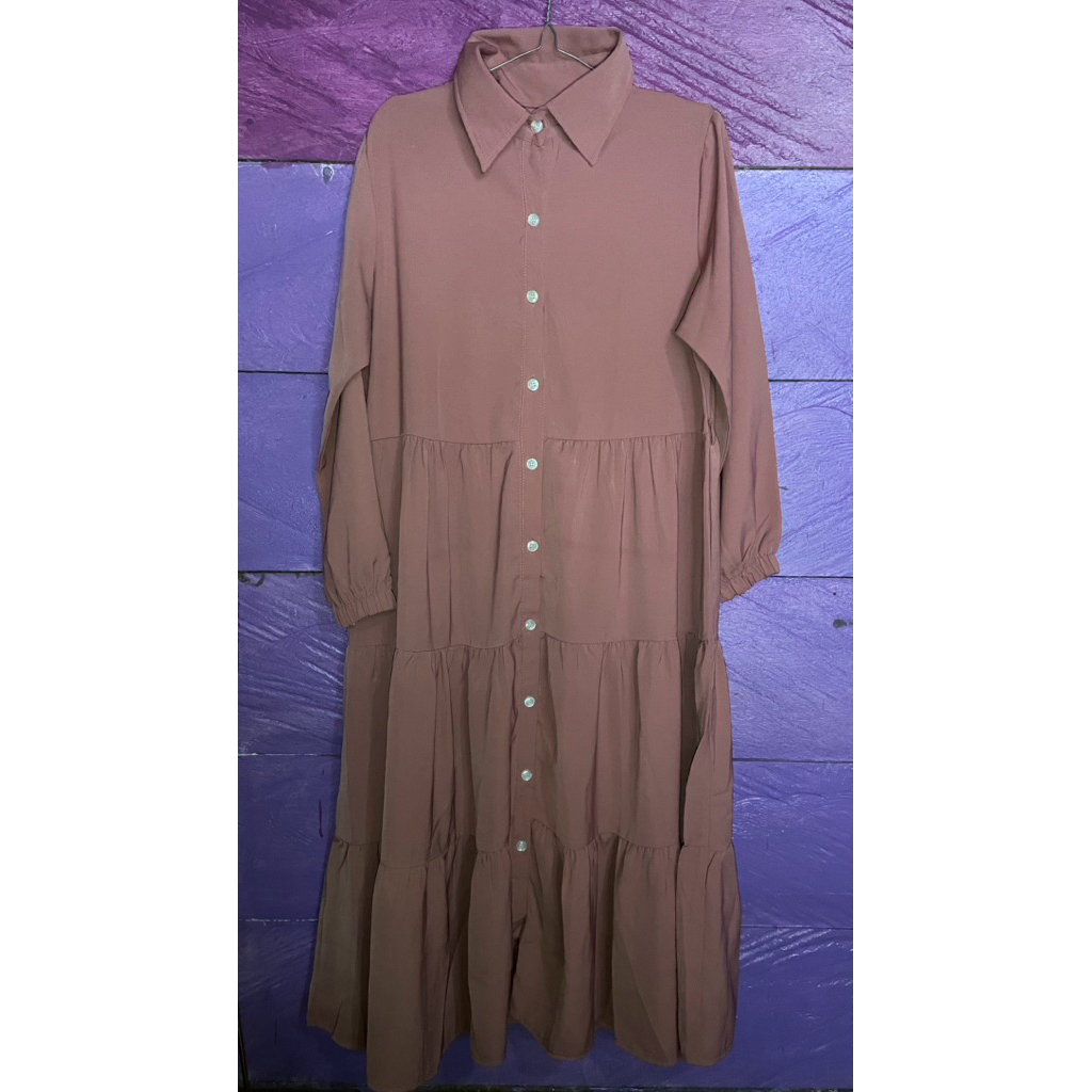 TUNIK PINK SALEM, TUNIK UNGU, GAMIS PINK