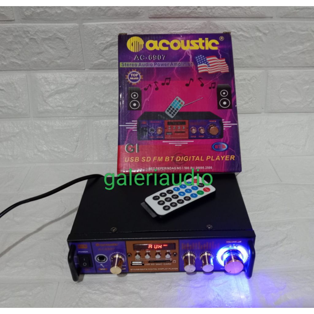 Amplifier Acoustic AC 6907 GI bluetooth USB SD bisa karaoke amplifier Acoustic 6907 GI