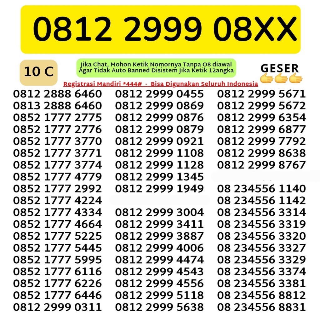 PROMO NOMOR CANTIK SIMPATI 11digit 12digit TELKOMSEL 4G 5G NOCAN SIMPATI NOMER SIMPATI CANTIK KARTU 