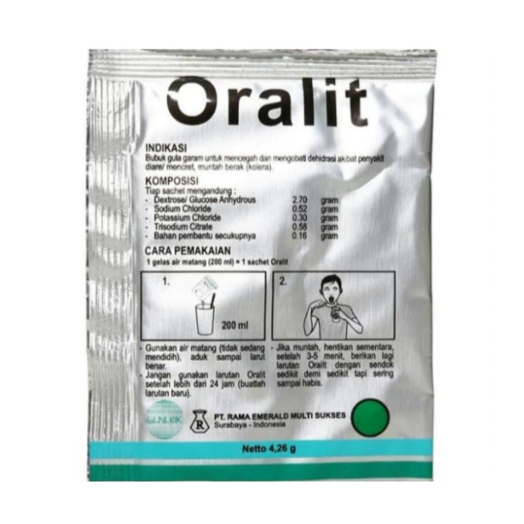 Oralit 1 Sachet - Serbuk Elektrolit untuk Atasi Dehidrasi Anak