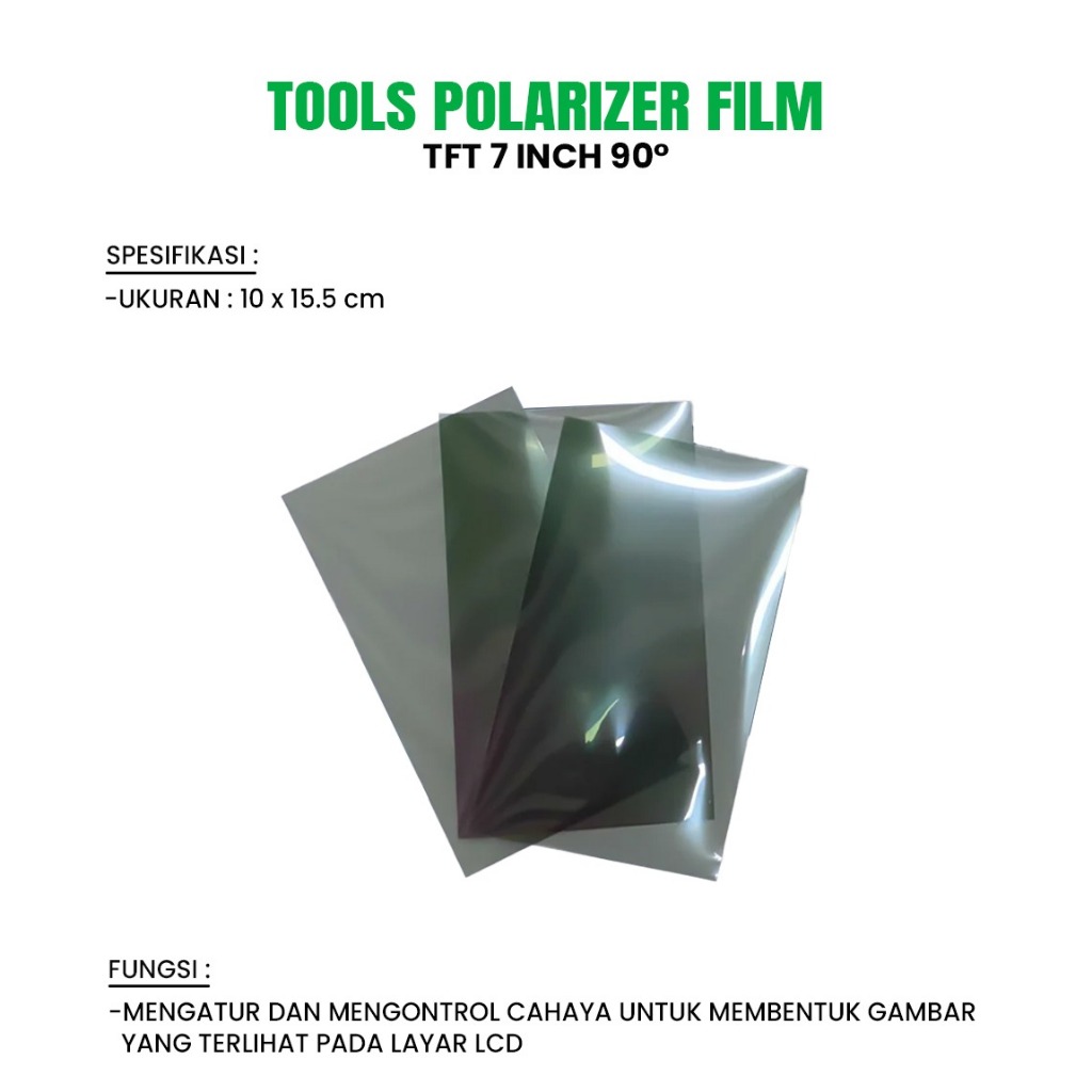 POLARIS LCD HP 7 INCH TFT OLED 90 DERAJAT POLARIZER POLARIZED HANDPHONE POLALIZER UNIVERSAL