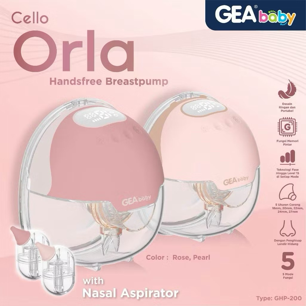 GEA BABY BREASTPUMP ORLA | HANDSFREE BREAST PUMP | ELECTRIC BREAST PUMP | POMPA ASI ELEKTRIK