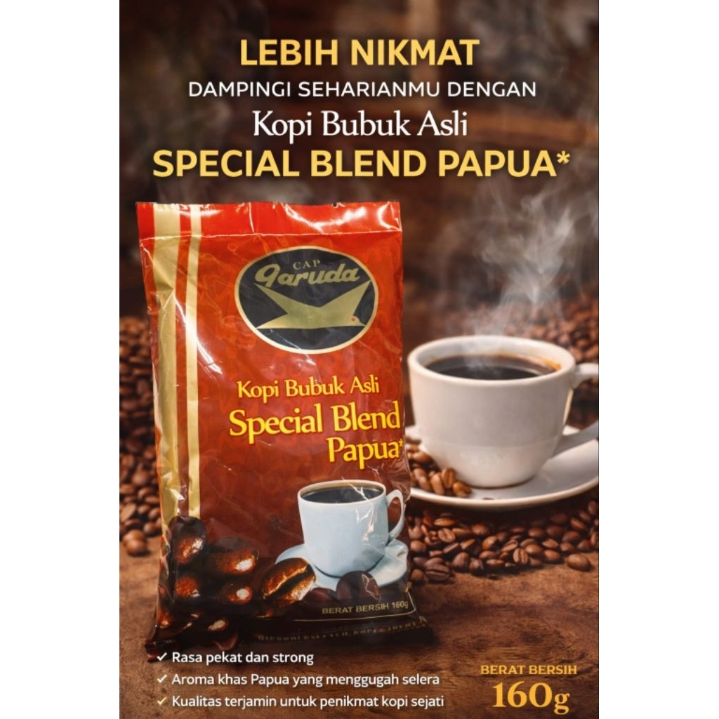 bubuk kopi blend Papua/ bubuk kopi ori Papua/ bubuk kopi asli blend papua