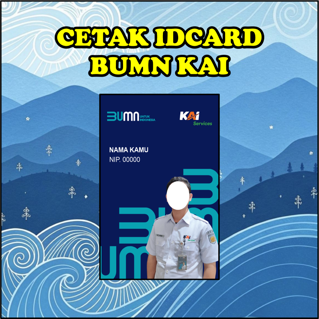 Cetak ID CARD Bumn KAI SERVICES Satuan PVC Glossy
