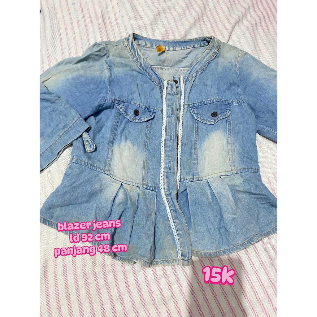 Jeans Outer Crop Blazer Preloved