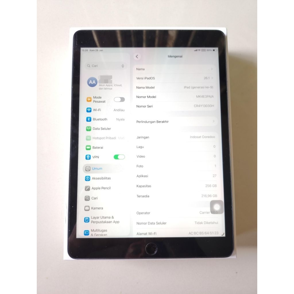 Ipad Gen 9 256gb Cellular + Wifi