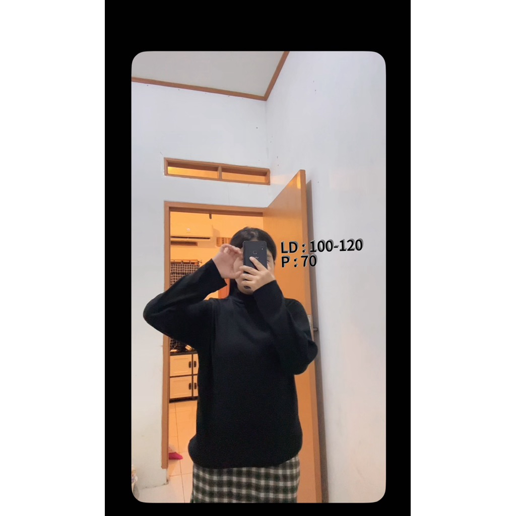 Outer Hitam lengan panjang