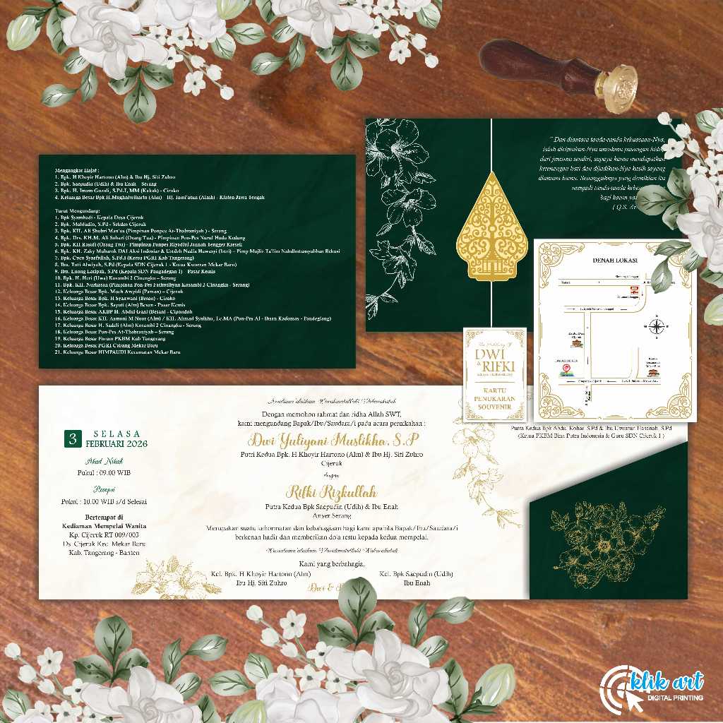 Undangan Pernikahan HardCover Amplop + Pocket /Free Desain, Foto | Min 10 pcs. Undangan Pernikahan H