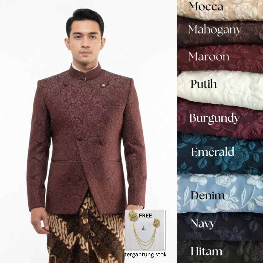 Beskap Solo Sikep Bahan Jaguar Embos Fukuro