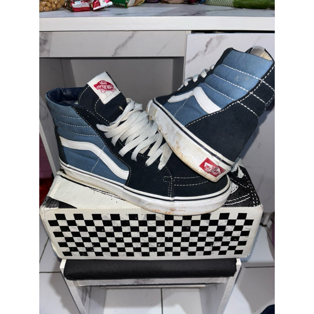 Vans sk8 high navy resmi navya