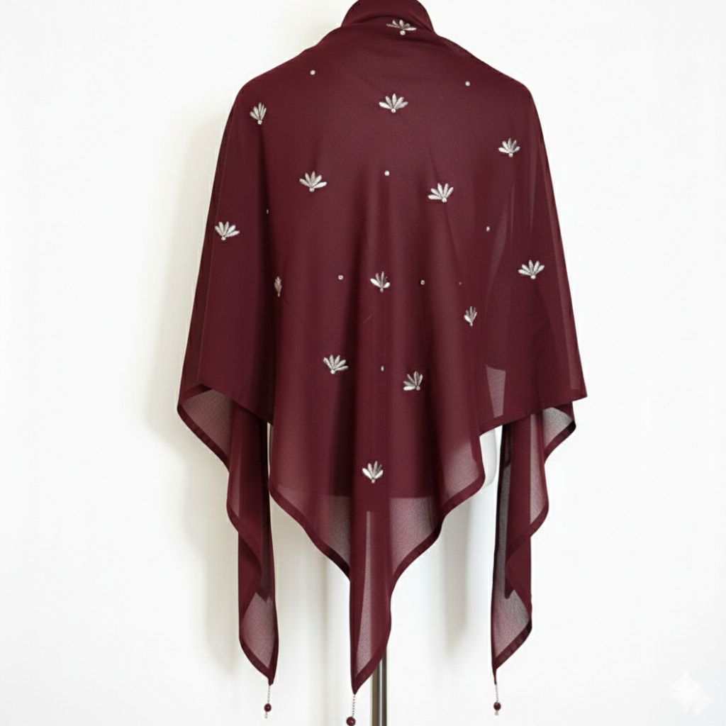 My damis _ Hijab Segi Empat Humaira Scarf Paris Japan Cystal Swarovski Premium | Hijab Payet