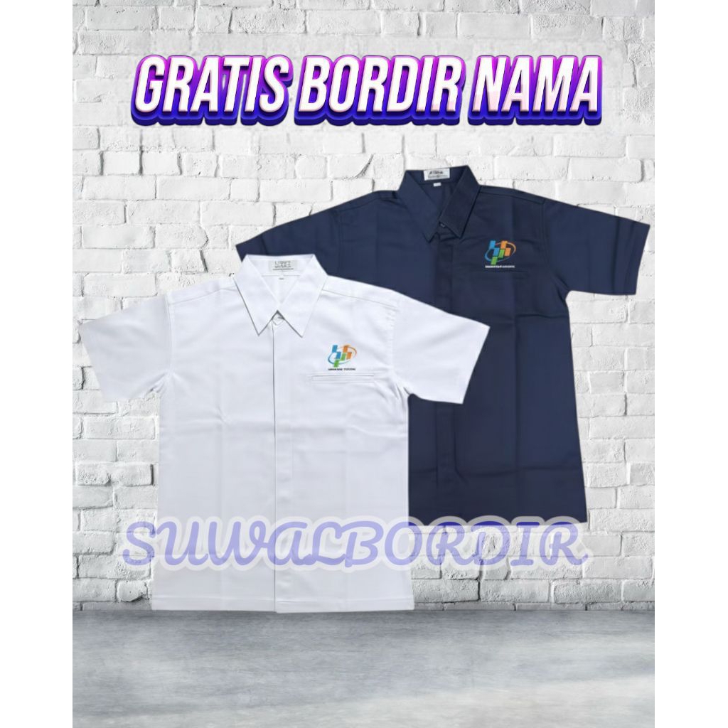 SERAGAM BPS LENGAN PENDEK KEMEJA BPS LENGAN PENDEK KEMEJA BORDIR BPS ATASAN BAJU BPS