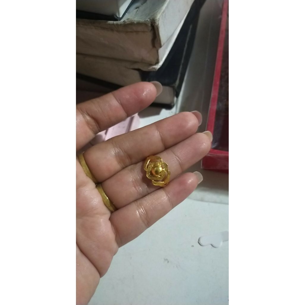 Cincin koin asli 91, bahan uang 500an kuningan