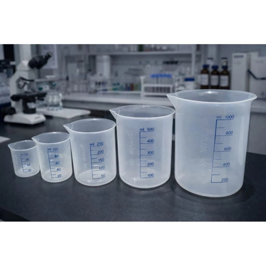 Beaker Plastik Vitlab Gelas Piala Laboratorium Gelas takar plastik