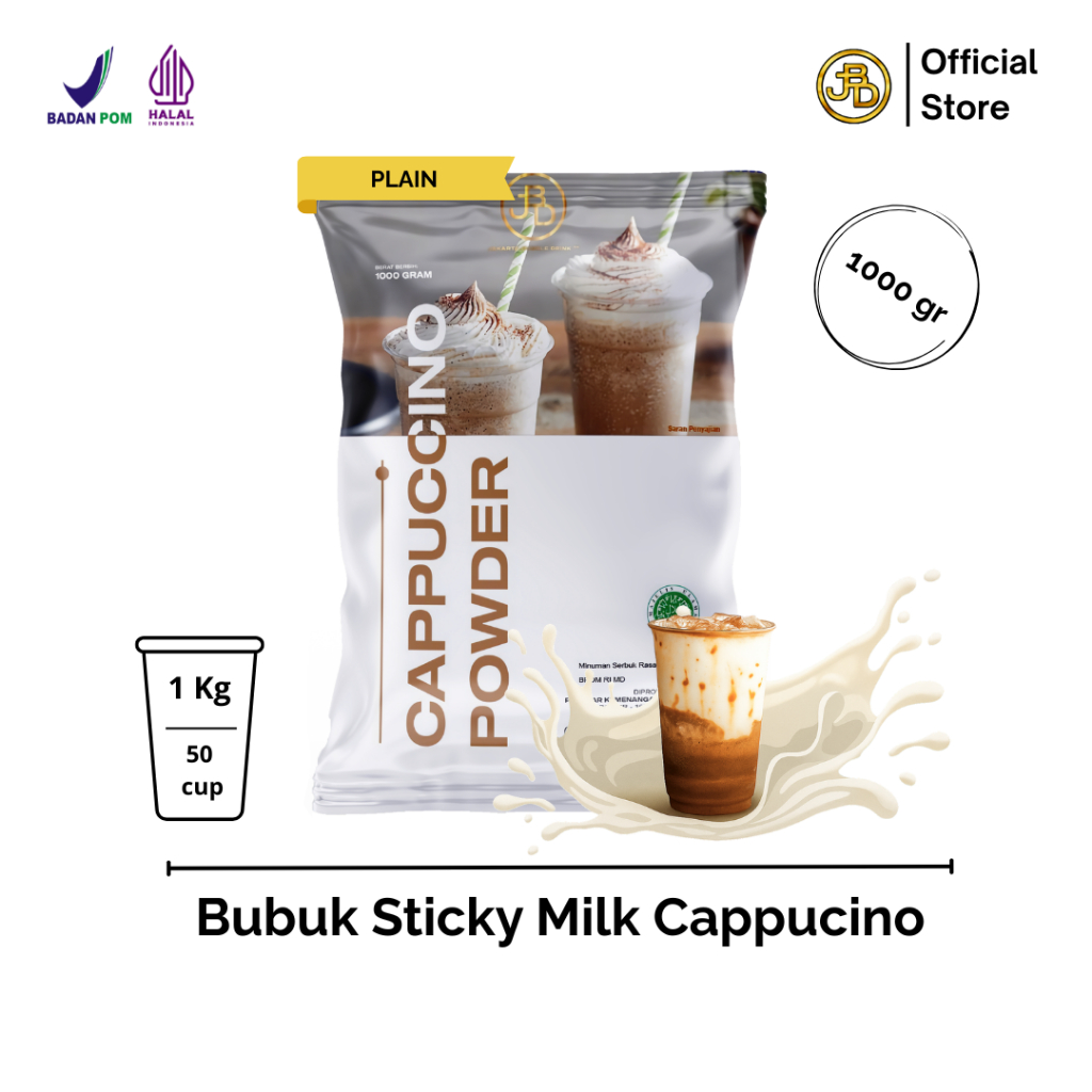 Bubuk Minuman Premium CAPPUCINO Powder 1Kg untuk Sticky Milk Kopi Susu Creamy | JBD