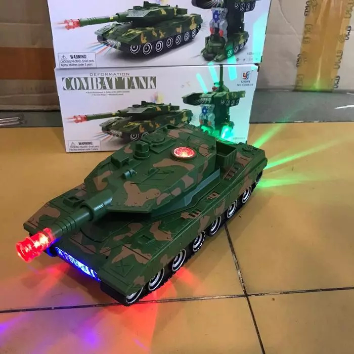 Mainan Anak 2 In 1 Motor Tank Vs Robot Edukatif