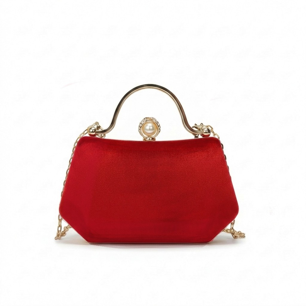 HF 32230 TAS PESTA GOLD CLUTCH HANDBAG ELEGAN TAS SELEMPANG WANITA