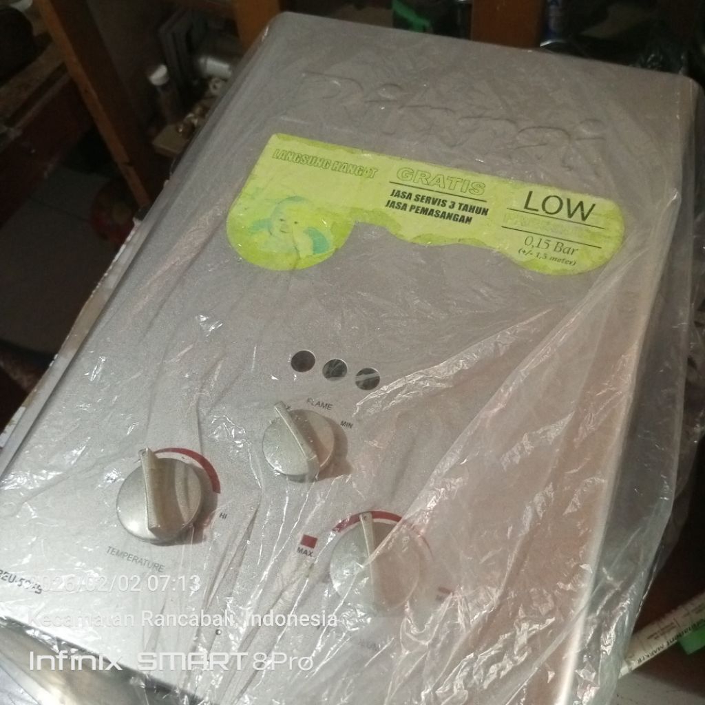 water heater rinnai bekas